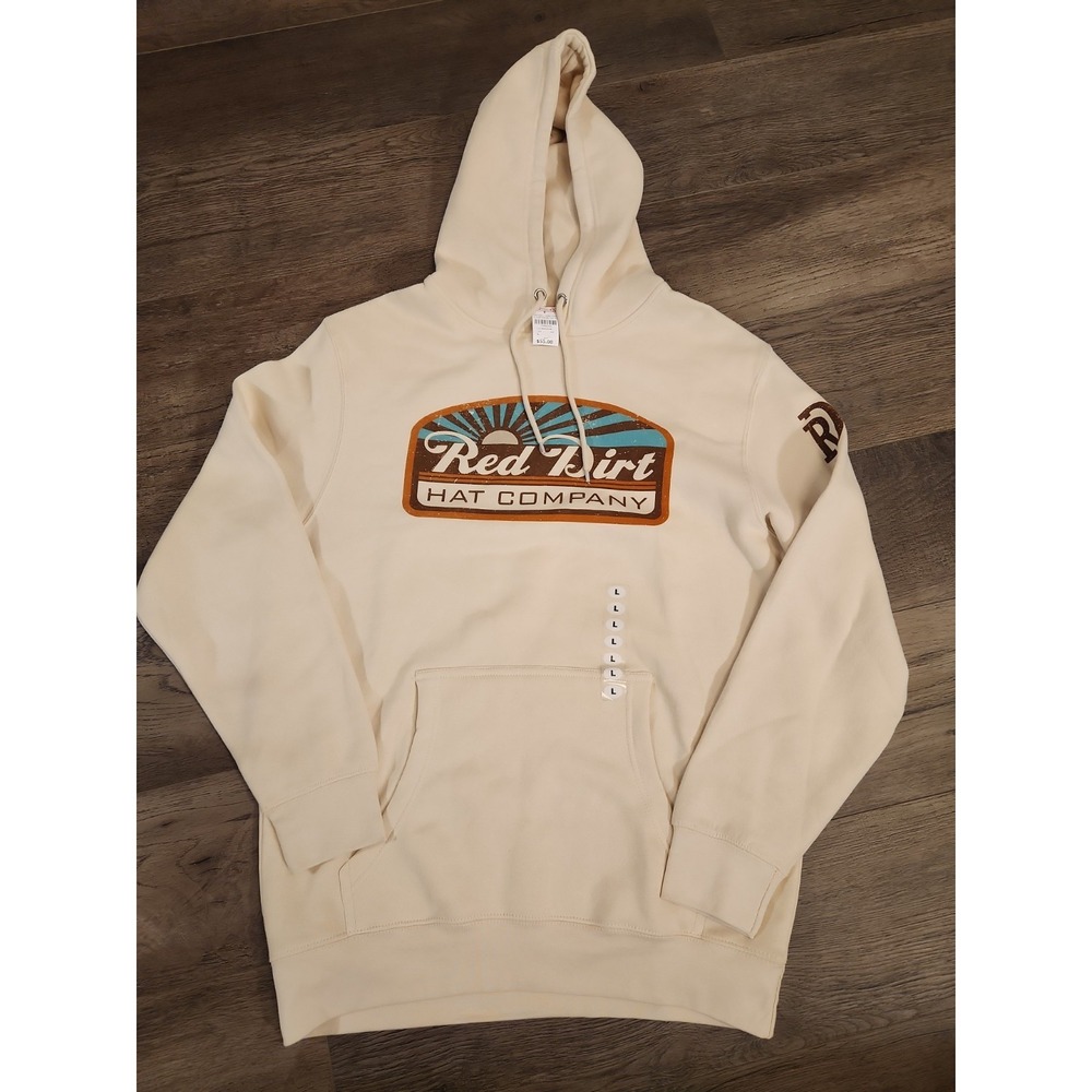 New Men's Large Red Dirt Hat Company Long Sleeve Hoodie
